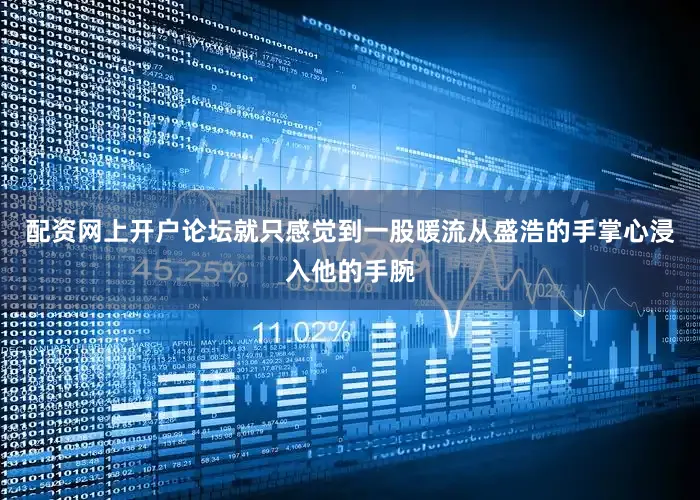配资网上开户论坛就只感觉到一股暖流从盛浩的手掌心浸入他的手腕